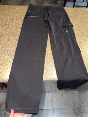 Athleta Black Wide-Leg Cargo Pants